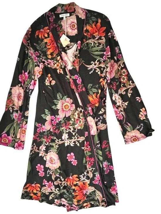 Johnny Was Floral Pocca Kimono Robe M NWT Pima Cotton Boho Duster No Belt - Picture 4 of 12